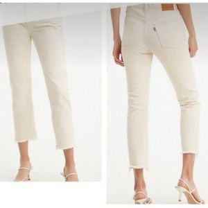 Levi’s  Wedgie Icon Fit Jeans Natural Fibre Ankle | Ivory | Premium Quality